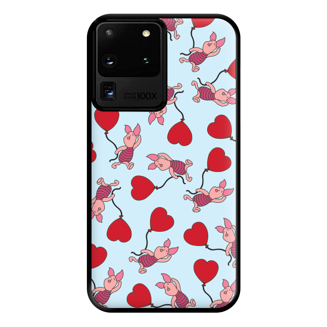 Baby Pig With Balloon Pattern Phone Case for Galaxy S20 Ultra