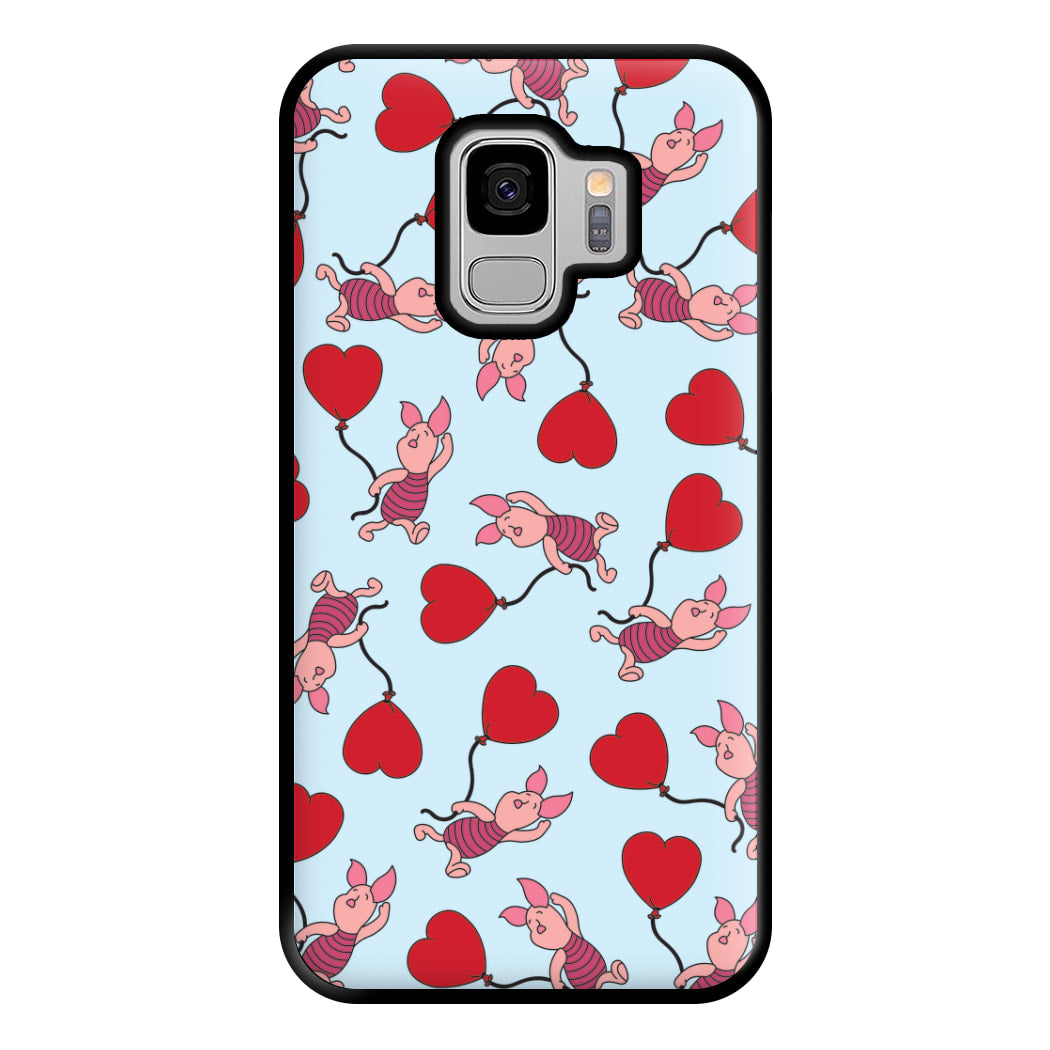 Baby Pig With Balloon Pattern Phone Case for Galaxy S9 Plus
