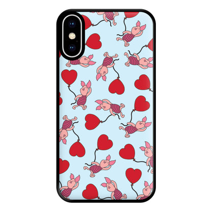Baby Pig With Balloon Pattern Phone Case for iPhone XS Max