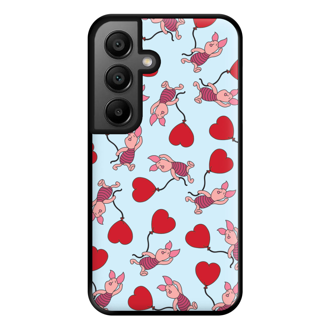 Baby Pig With Balloon Pattern Phone Case for Galaxy A56