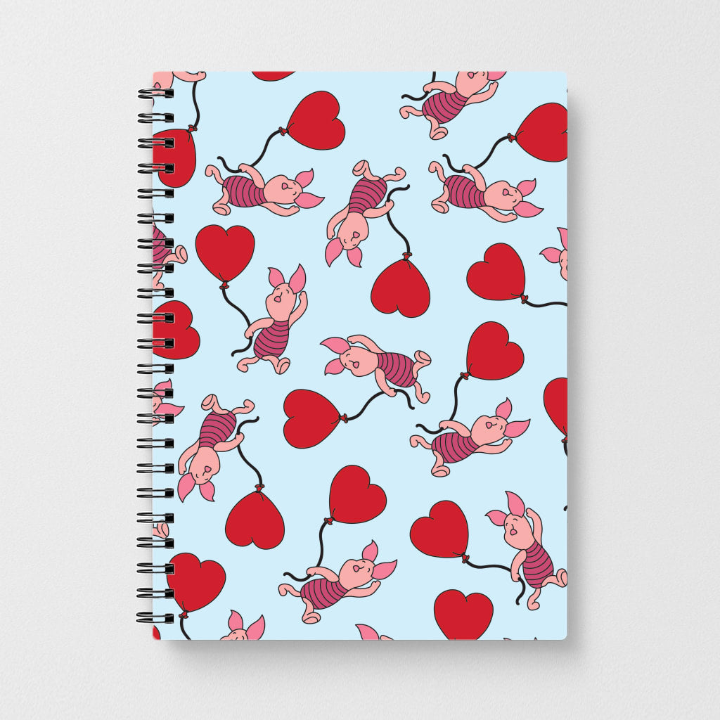 Baby Pig With Balloon Pattern Notebook