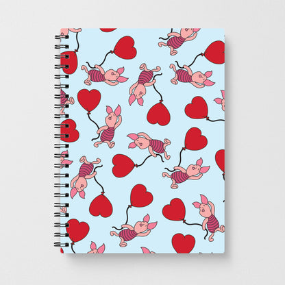 Baby Pig With Balloon Pattern Notebook
