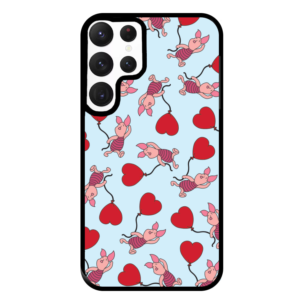 Baby Pig With Balloon Pattern Phone Case for Galaxy S22 Ultra