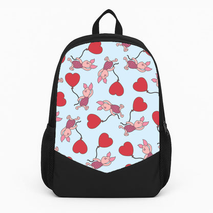 Baby Pig With Balloon Pattern Large Backpack