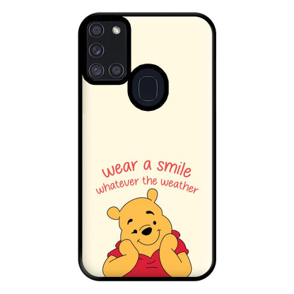 Wear A Smile Whatever The Weather  Phone Case for Galaxy A21s