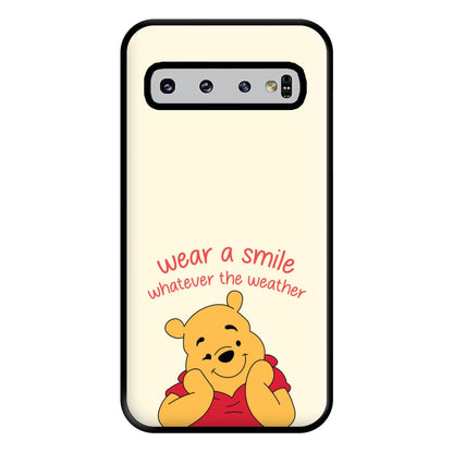 Wear A Smile Whatever The Weather  Phone Case for Galaxy S10 Plus