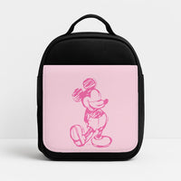 Sketched Mouse Outline Pink Lunchbox
