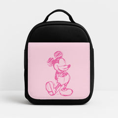Sketched Mouse Outline Pink Lunchbox