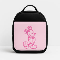 Sketched Mouse Outline Pink Lunchbox