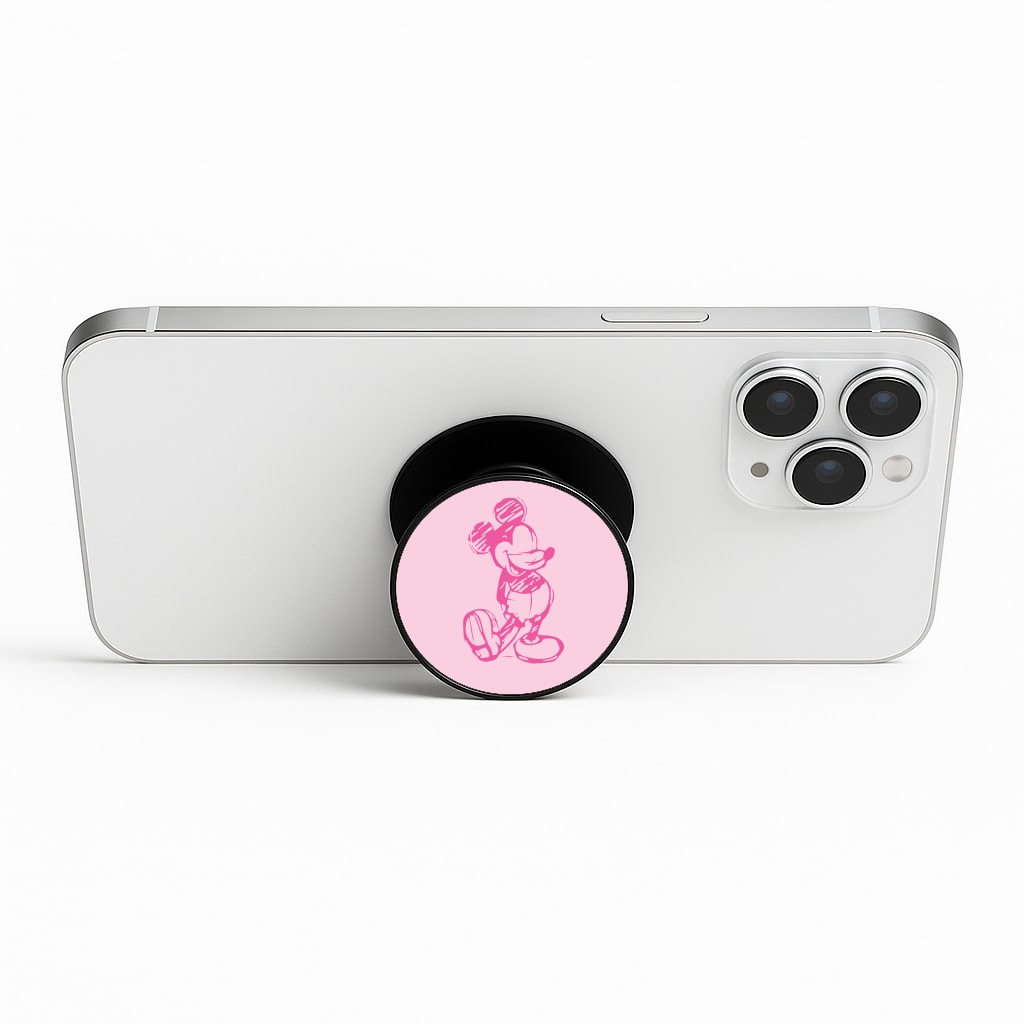 Sketched Mouse Outline Pink FunGrip