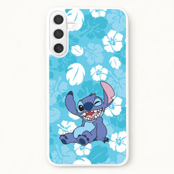 Cute Blue Alien Floral Pattern Phone Case for Galaxy A37