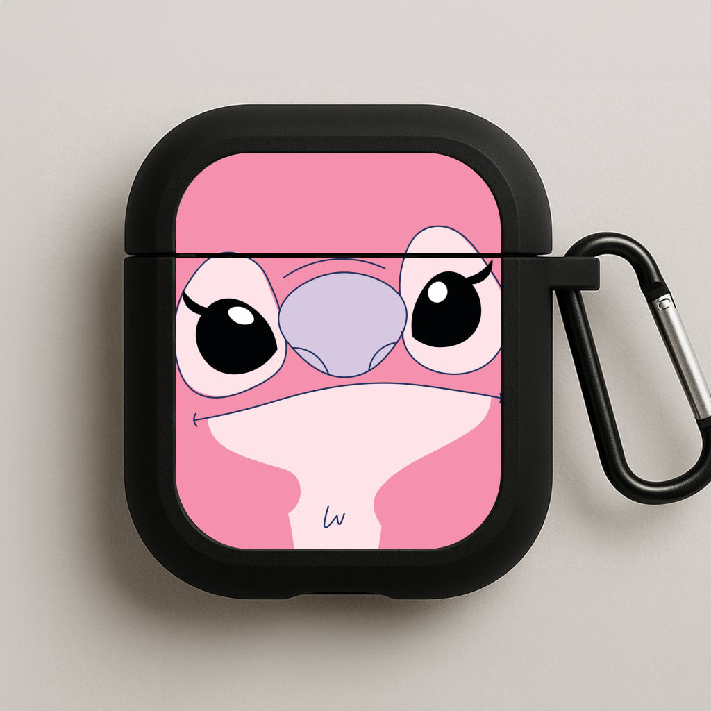 Cute Pink Alien Face AirPods Case