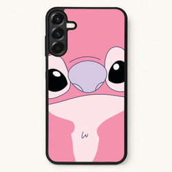 Cute Pink Alien Face Phone Case for Galaxy A57