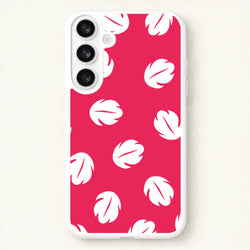 Red And White Cartoon Leaves Pattern Phone Case for Galaxy S26