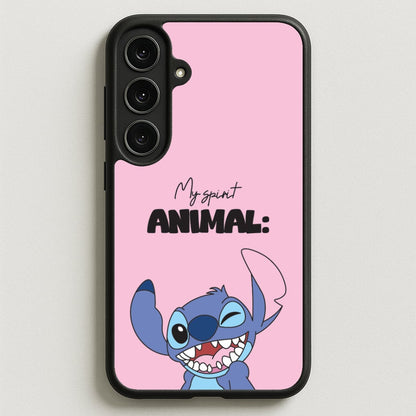 My Sprit Animal Blue Alien Phone Case for Galaxy S25FE