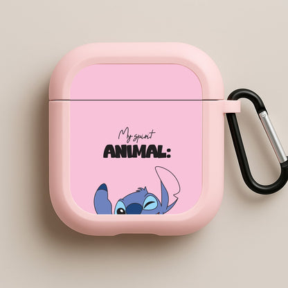 My Sprit Animal Blue Alien Pink AirPods Case