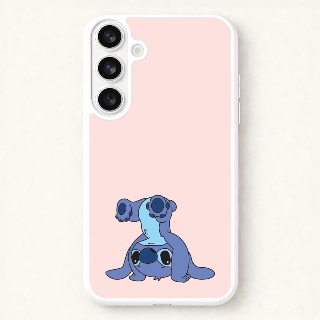 Cute Blue Alien Handstand Phone Case for Galaxy S26