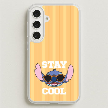 Stay Cool Blue Alien Phone Case for Galaxy S25FE