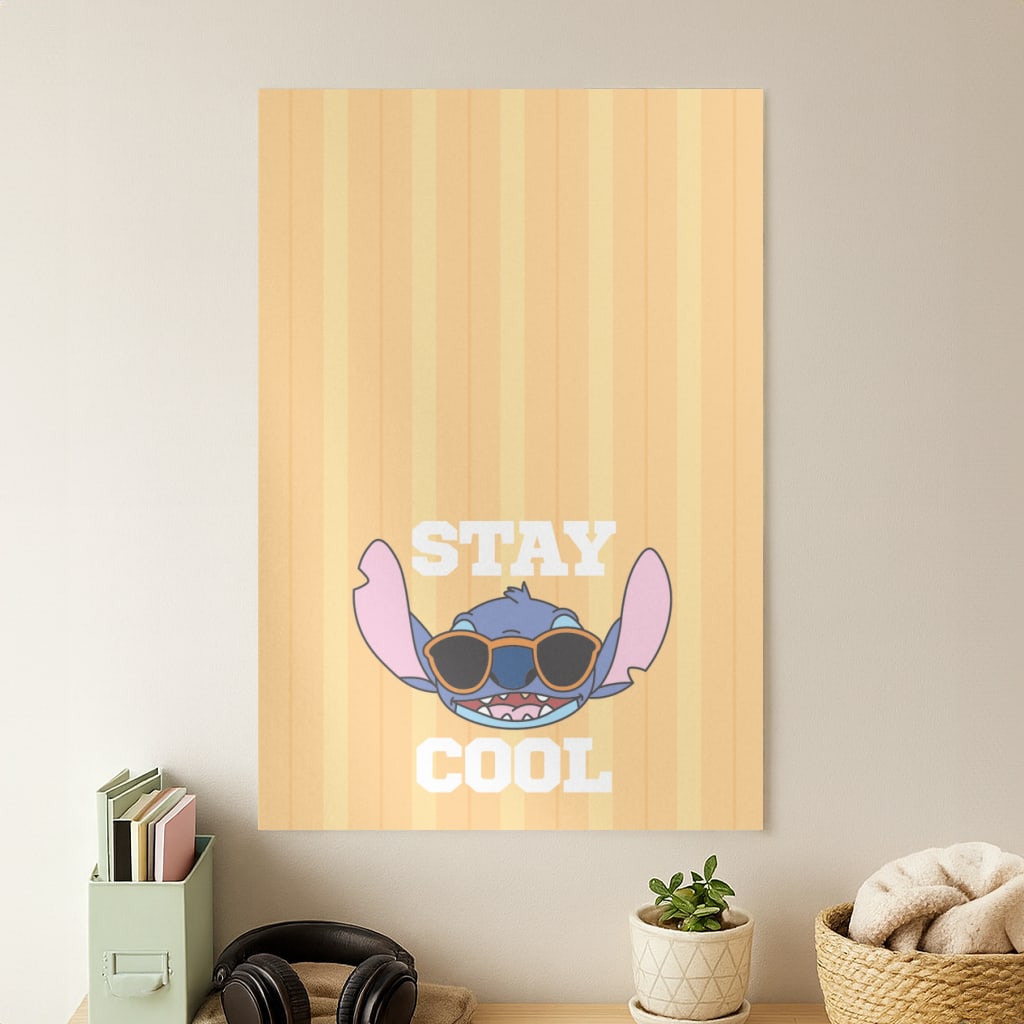 Stay Cool Blue Alien Poster