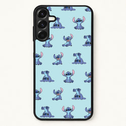 Cute Blue Alien Pose Pattern Phone Case for Galaxy A57