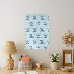 Cute Blue Alien Pose Pattern Art Print