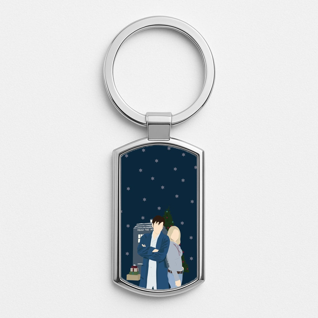 Rose And The Doctor Silver Keyring