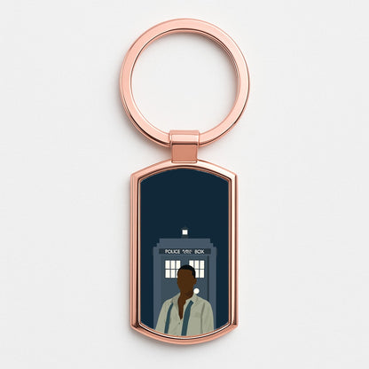 The Doctor Rose Gold Keyring
