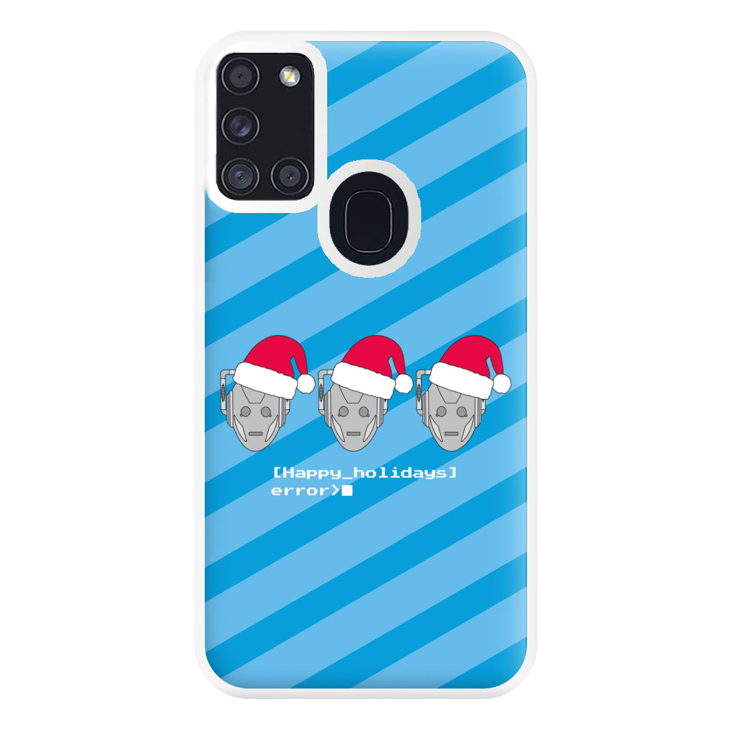 Happy Holidays Error - Doctor Who Phone Case for Galaxy A21s