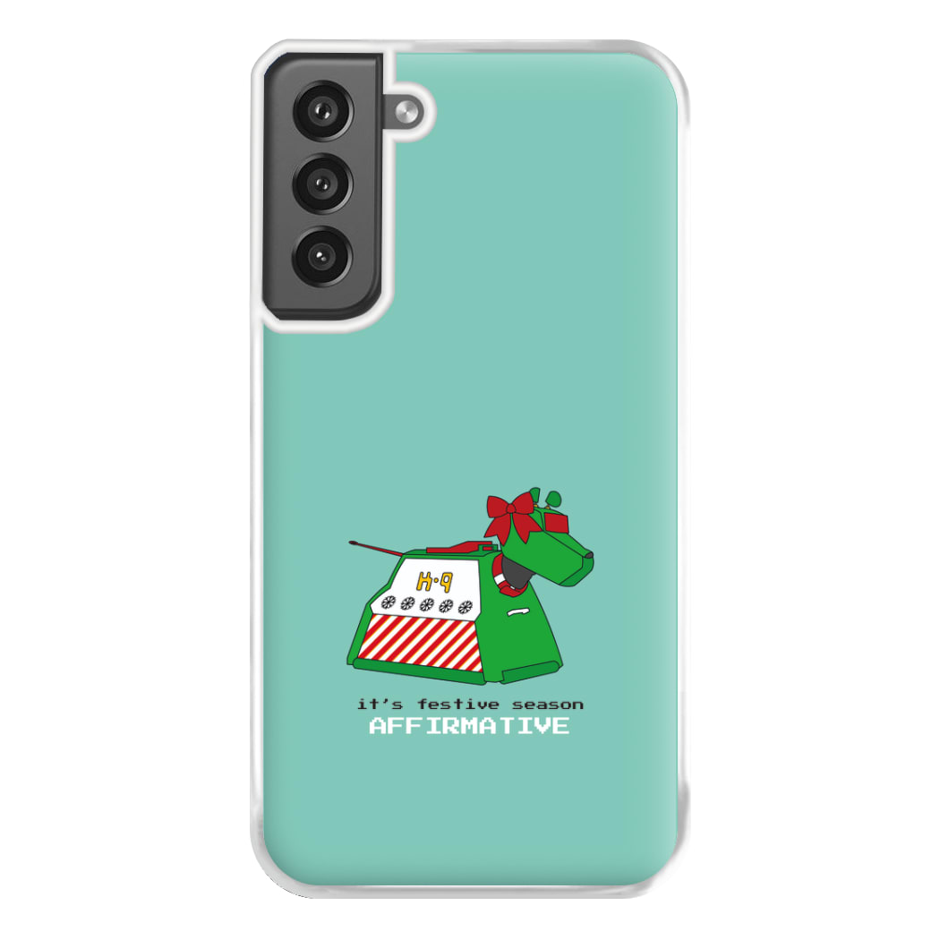 K9 Festive Season - Doctor Who Phone Case for Galaxy S21FE