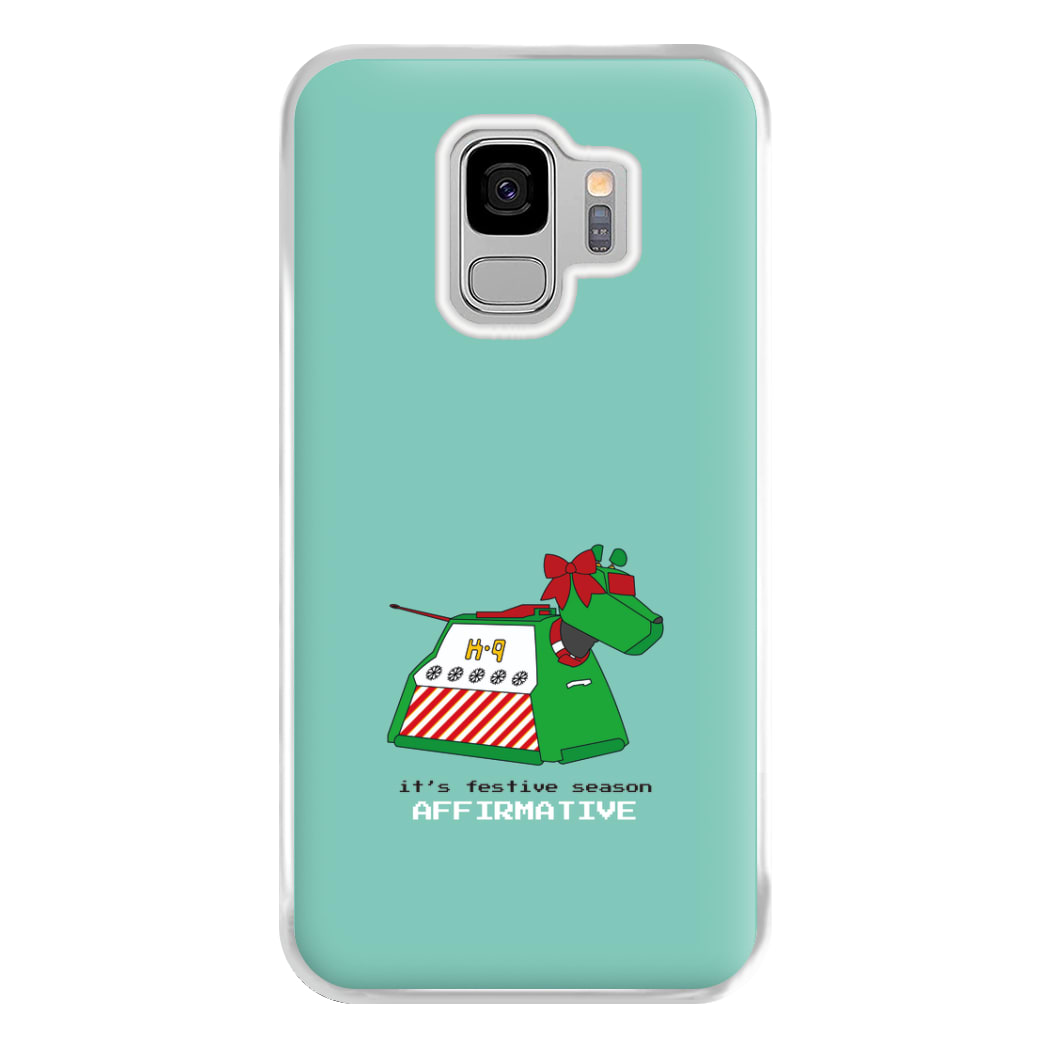 K9 Festive Season - Doctor Who Phone Case for Galaxy S9 Plus