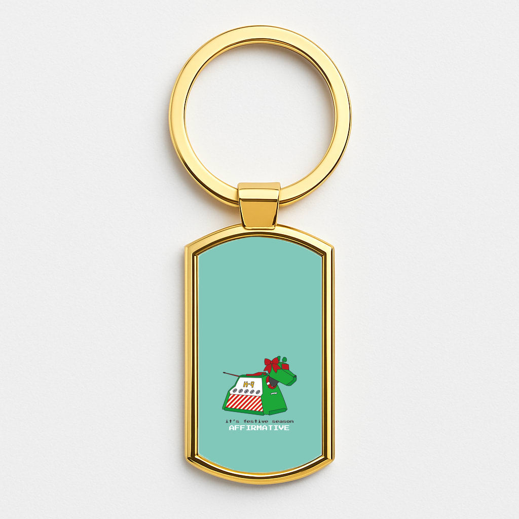 K9 Festive Season - Doctor Who Gold Keyring