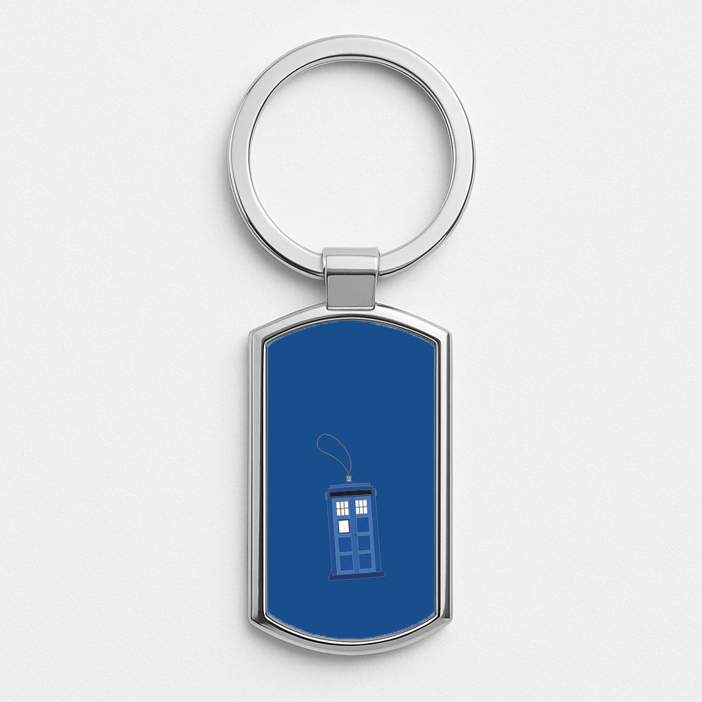 Tardis Ornement - Doctor Who Silver Keyring