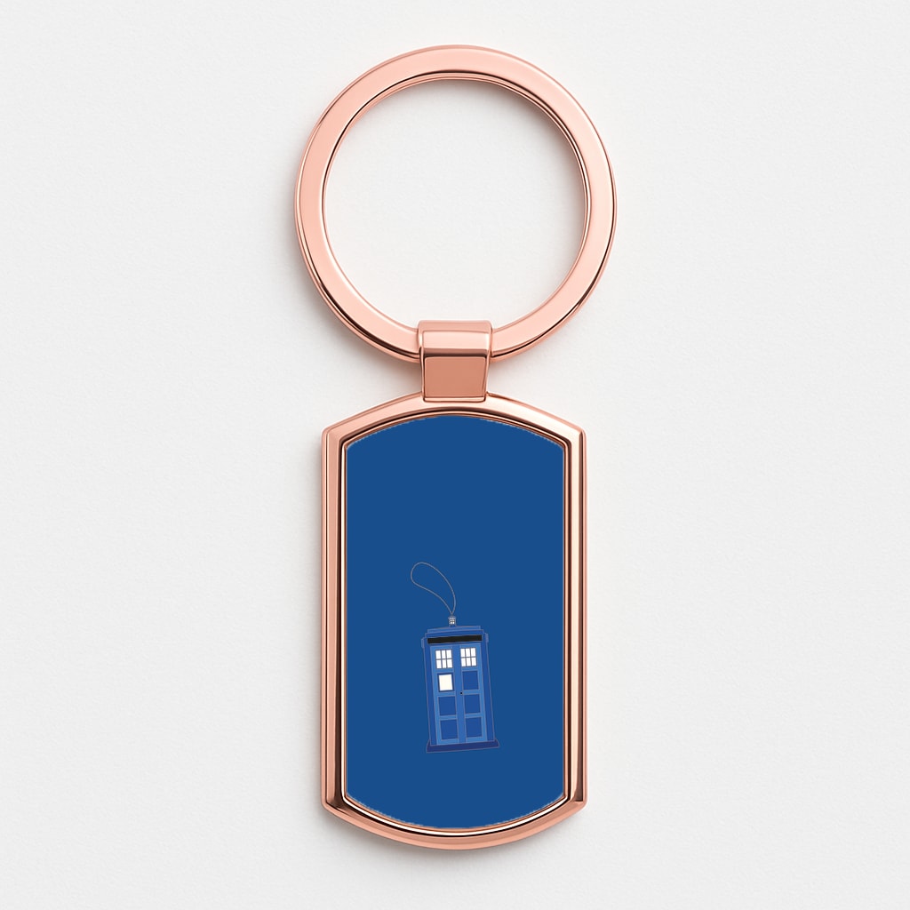 Tardis Ornement - Doctor Who Rose Gold Keyring
