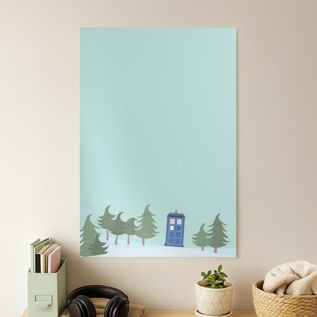 Christmas Tardis - Doctor Who Poster