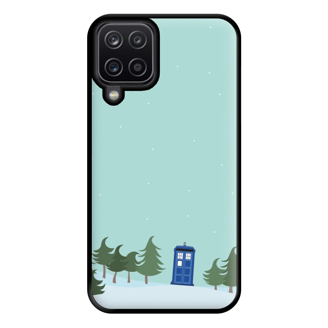 Christmas Tardis - Doctor Who Phone Case for Galaxy A12