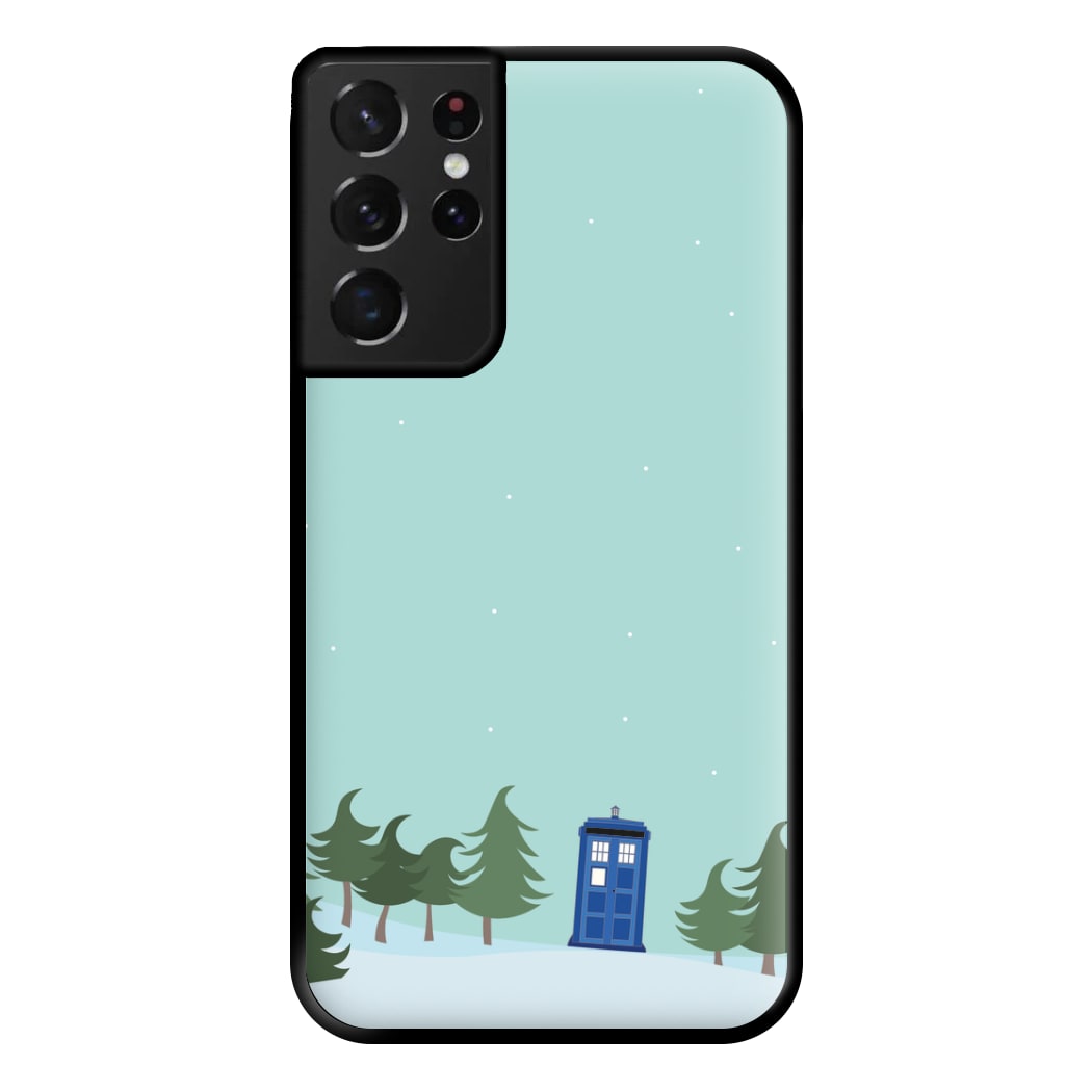 Christmas Tardis - Doctor Who Phone Case for Galaxy S21 Ultra