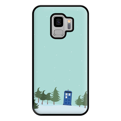 Christmas Tardis - Doctor Who Phone Case for Galaxy S9 Plus