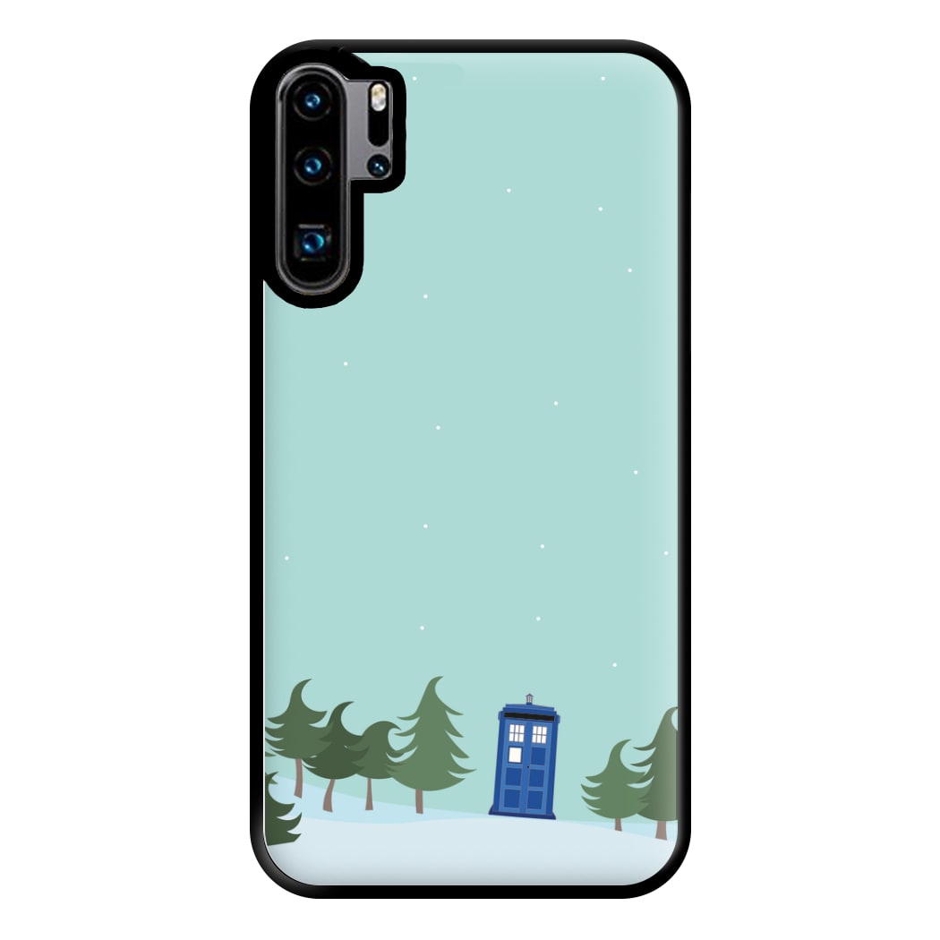 Christmas Tardis - Doctor Who Phone Case for Huawei P30 Pro