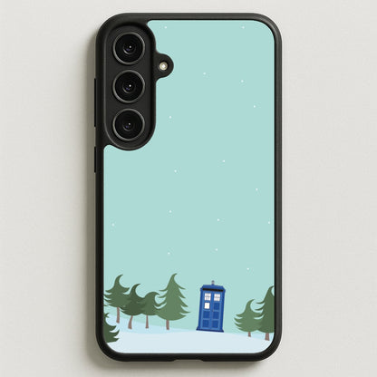 Christmas Tardis - Doctor Who Phone Case for Galaxy S25FE