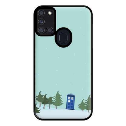 Christmas Tardis - Doctor Who Phone Case for Galaxy A21s