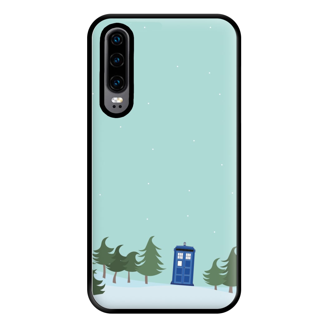 Christmas Tardis - Doctor Who Phone Case for Huawei P30