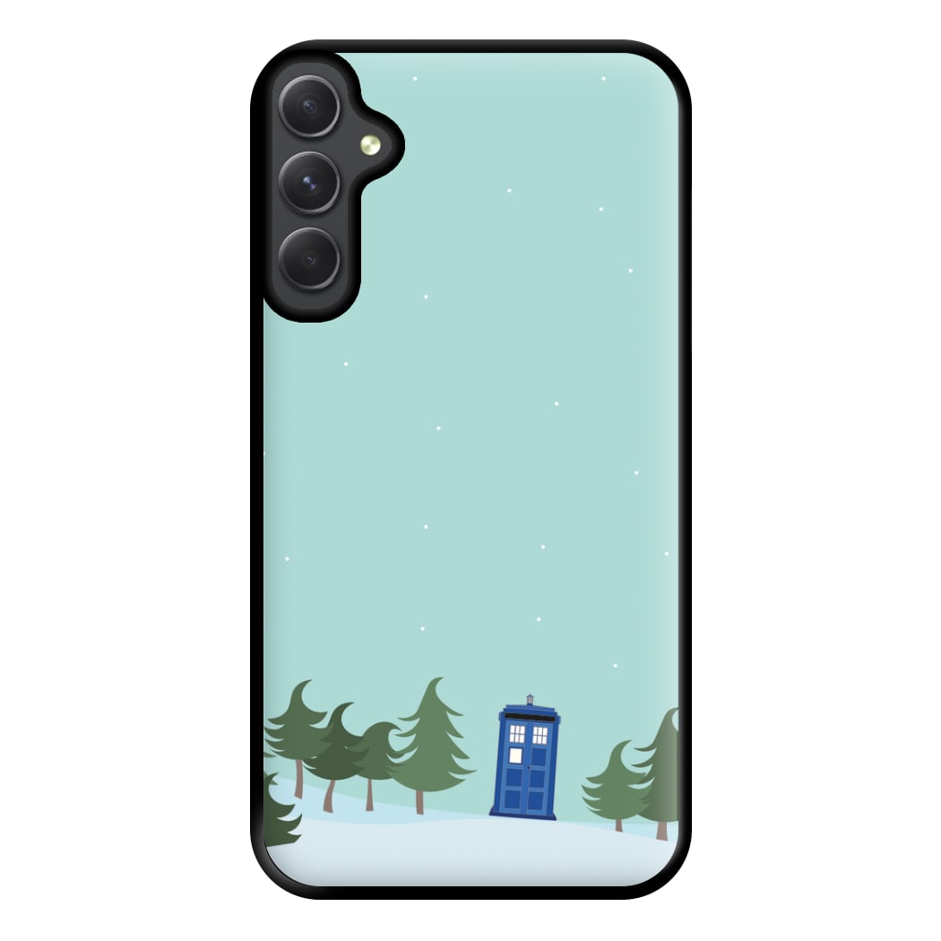 Christmas Tardis - Doctor Who Phone Case for Galaxy A54