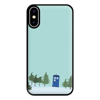 Christmas Tardis - Doctor Who Phone Case for iPhone XS Max