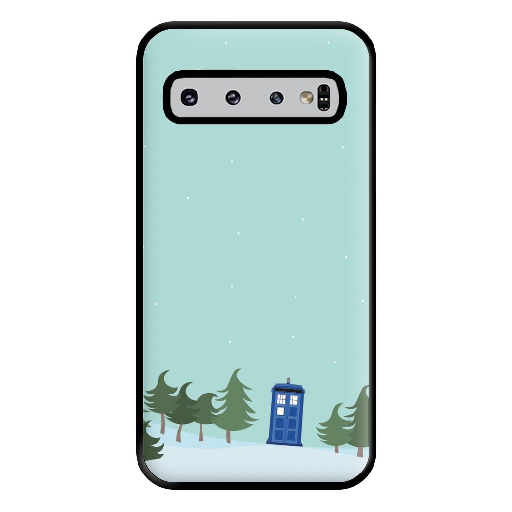 Christmas Tardis - Doctor Who Phone Case for Galaxy S10 Plus