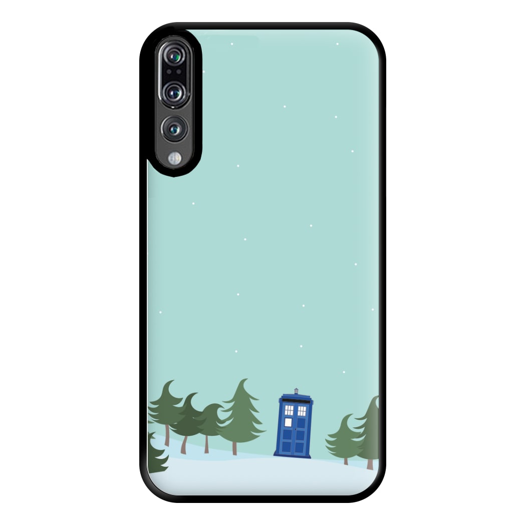 Christmas Tardis - Doctor Who Phone Case for Huawei P20 Pro