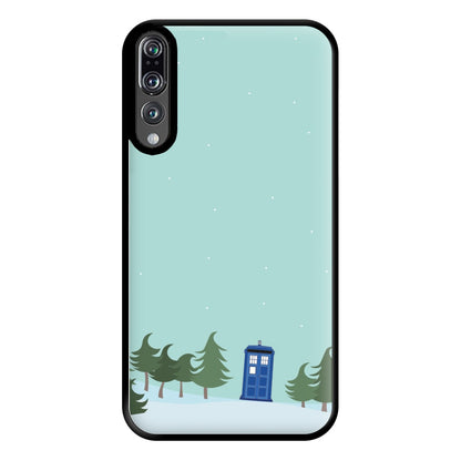 Christmas Tardis - Doctor Who Phone Case for Huawei P20 Pro