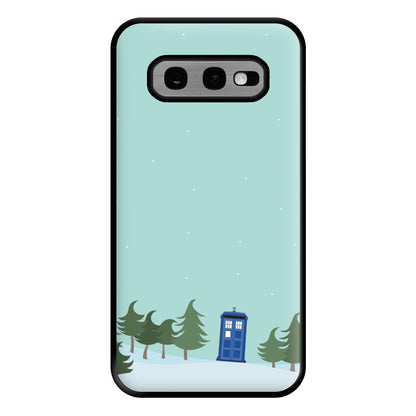 Christmas Tardis - Doctor Who Phone Case for Galaxy S10e