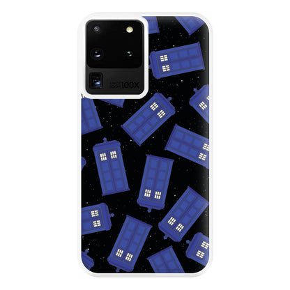 Tardis Pattern Phone Case for Galaxy S20 Ultra