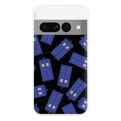 Tardis Pattern Phone Case for Google Pixel 7 Pro