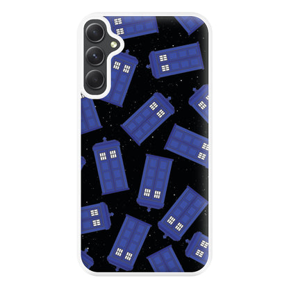 Tardis Pattern Phone Case for Galaxy A34